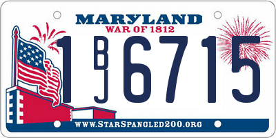 MD license plate 1BJ6715