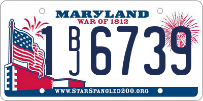 MD license plate 1BJ6739