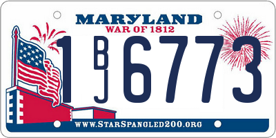 MD license plate 1BJ6773