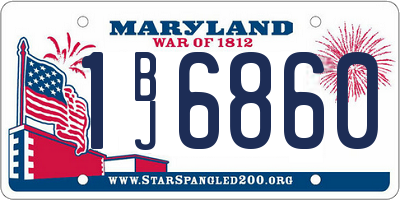 MD license plate 1BJ6860