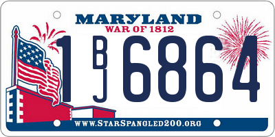 MD license plate 1BJ6864