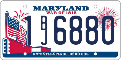 MD license plate 1BJ6880