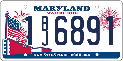 MD license plate 1BJ6891