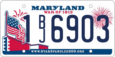 MD license plate 1BJ6903
