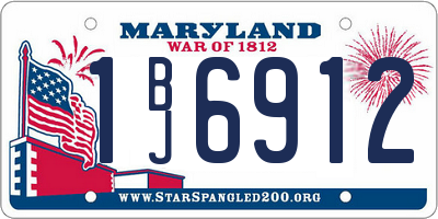 MD license plate 1BJ6912