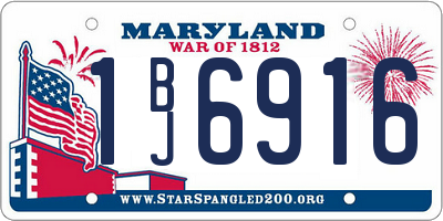 MD license plate 1BJ6916