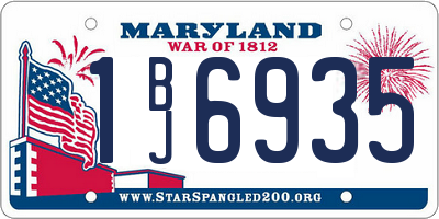 MD license plate 1BJ6935