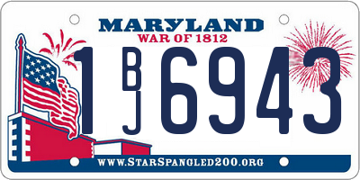 MD license plate 1BJ6943