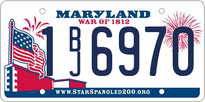 MD license plate 1BJ6970