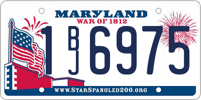 MD license plate 1BJ6975