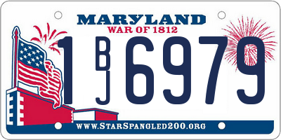 MD license plate 1BJ6979