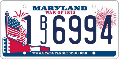 MD license plate 1BJ6994