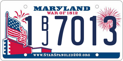 MD license plate 1BJ7013