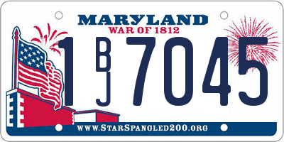 MD license plate 1BJ7045