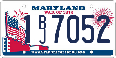 MD license plate 1BJ7052