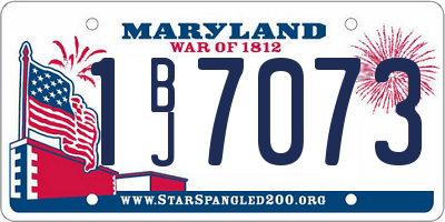 MD license plate 1BJ7073