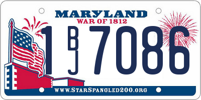 MD license plate 1BJ7086