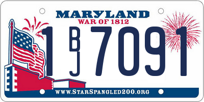 MD license plate 1BJ7091