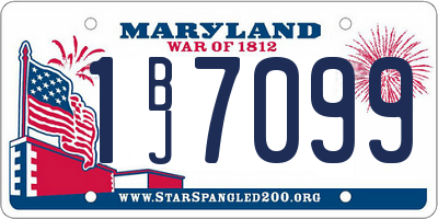 MD license plate 1BJ7099