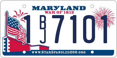 MD license plate 1BJ7101