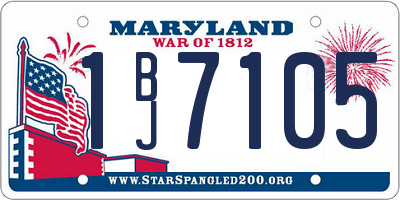 MD license plate 1BJ7105