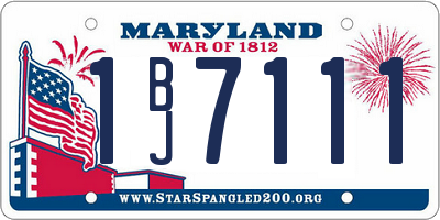 MD license plate 1BJ7111