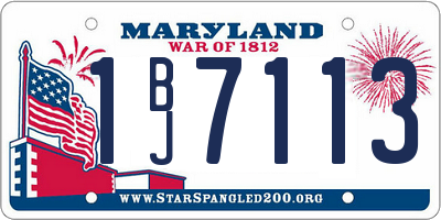 MD license plate 1BJ7113