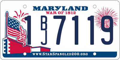 MD license plate 1BJ7119