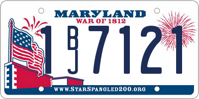 MD license plate 1BJ7121