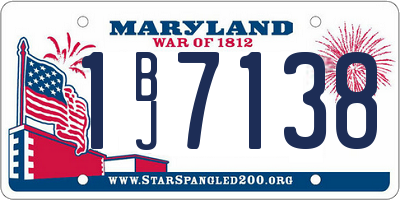 MD license plate 1BJ7138