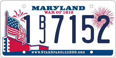 MD license plate 1BJ7152