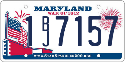 MD license plate 1BJ7157
