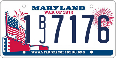 MD license plate 1BJ7176