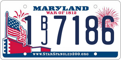 MD license plate 1BJ7186