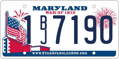 MD license plate 1BJ7190