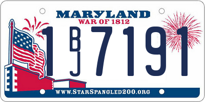 MD license plate 1BJ7191