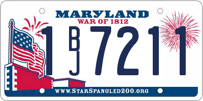 MD license plate 1BJ7211
