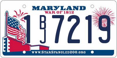MD license plate 1BJ7219