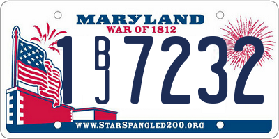 MD license plate 1BJ7232