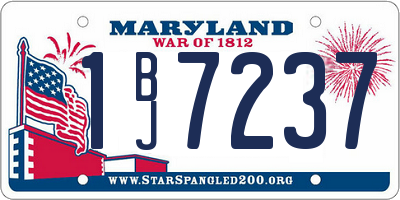 MD license plate 1BJ7237