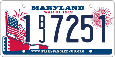 MD license plate 1BJ7251