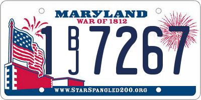 MD license plate 1BJ7267