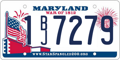 MD license plate 1BJ7279