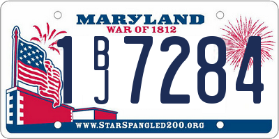 MD license plate 1BJ7284