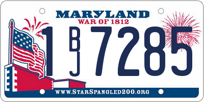 MD license plate 1BJ7285