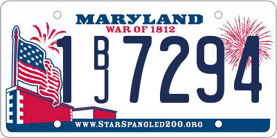 MD license plate 1BJ7294