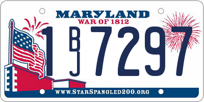 MD license plate 1BJ7297