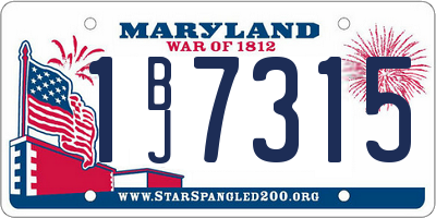 MD license plate 1BJ7315