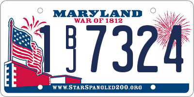 MD license plate 1BJ7324