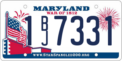MD license plate 1BJ7331